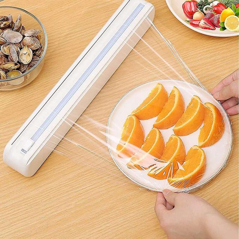 Plastic Wrap Dispenser,foil Paper Cling Cutter,adjustable Length
