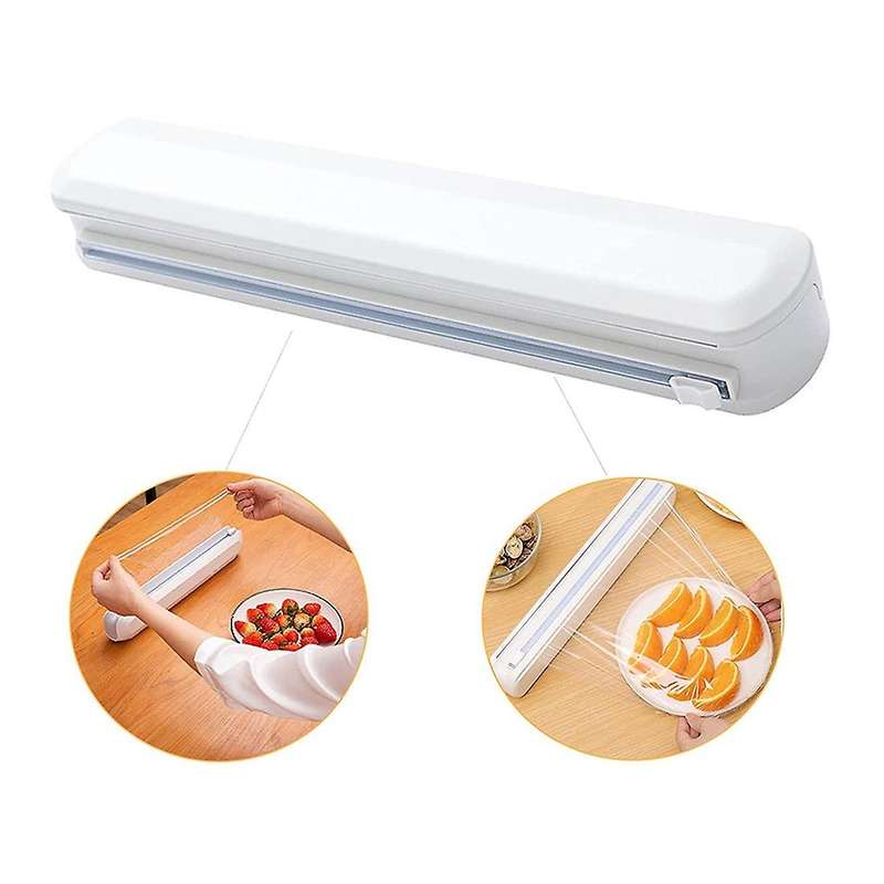 Plastic Wrap Dispenser,foil Paper Cling Cutter,adjustable Length