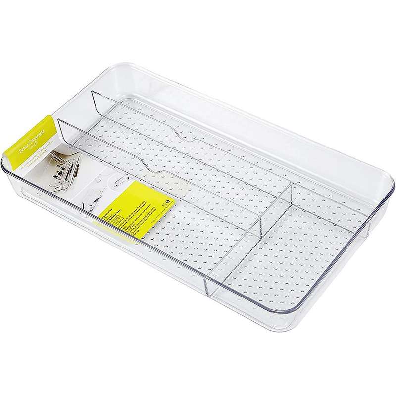 Desktop Clear Plastic Cosmetic Storage Box for Makeup, Bathroom