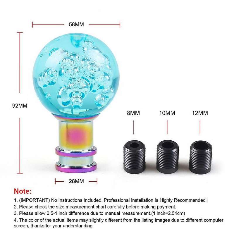 Universal Shift Knob Shift Lever Knob Acrylic Shift Knob Light Blue