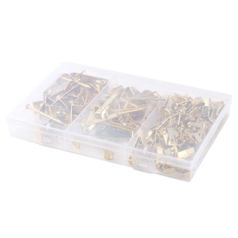 200pcs Photo Frame Hook without Trace Gold with Nails Diy Photo Hook