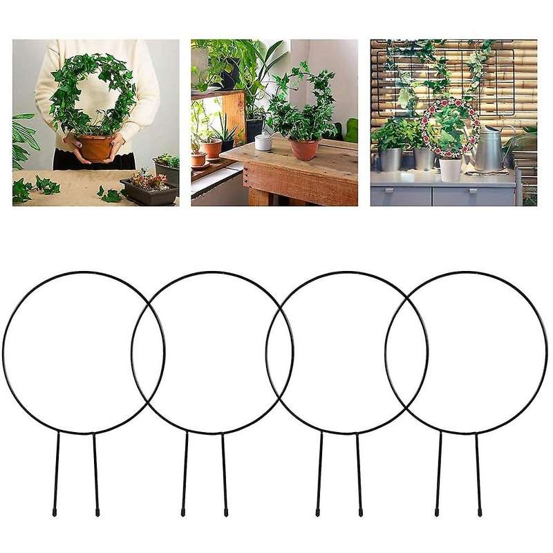 4pack Black Iron Garden Trellis for Climbing Plants Vine Plant Potted