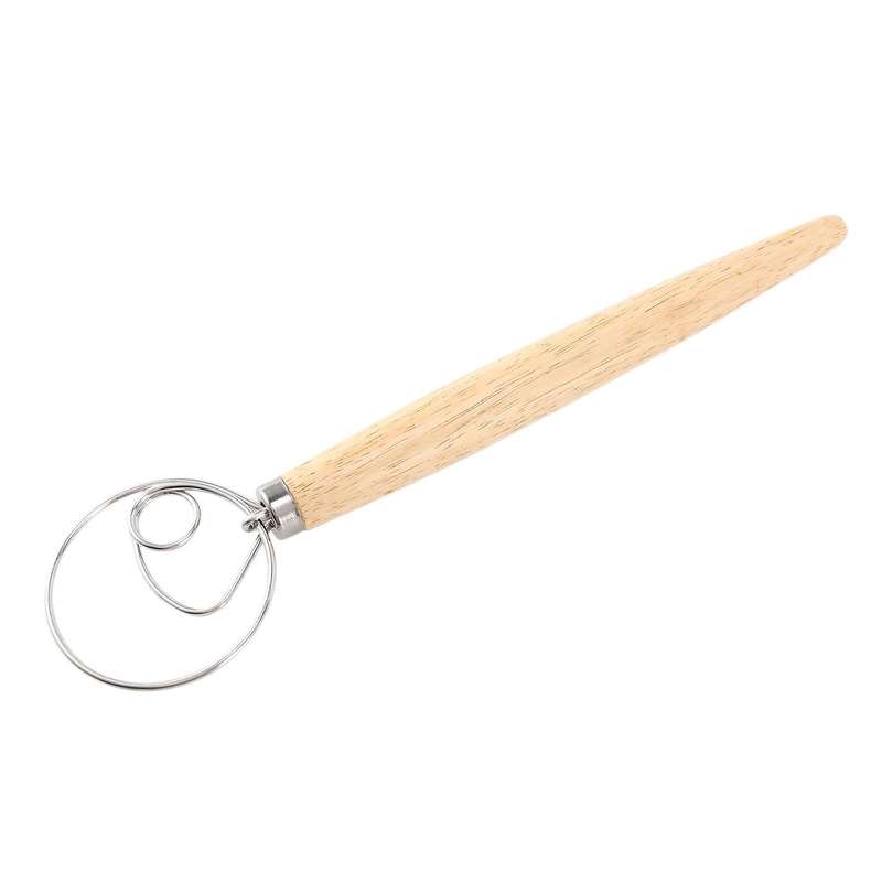 3pcs Mixing Whisk Tools for Kitchen Baking Wooden Handle Manual Mixer