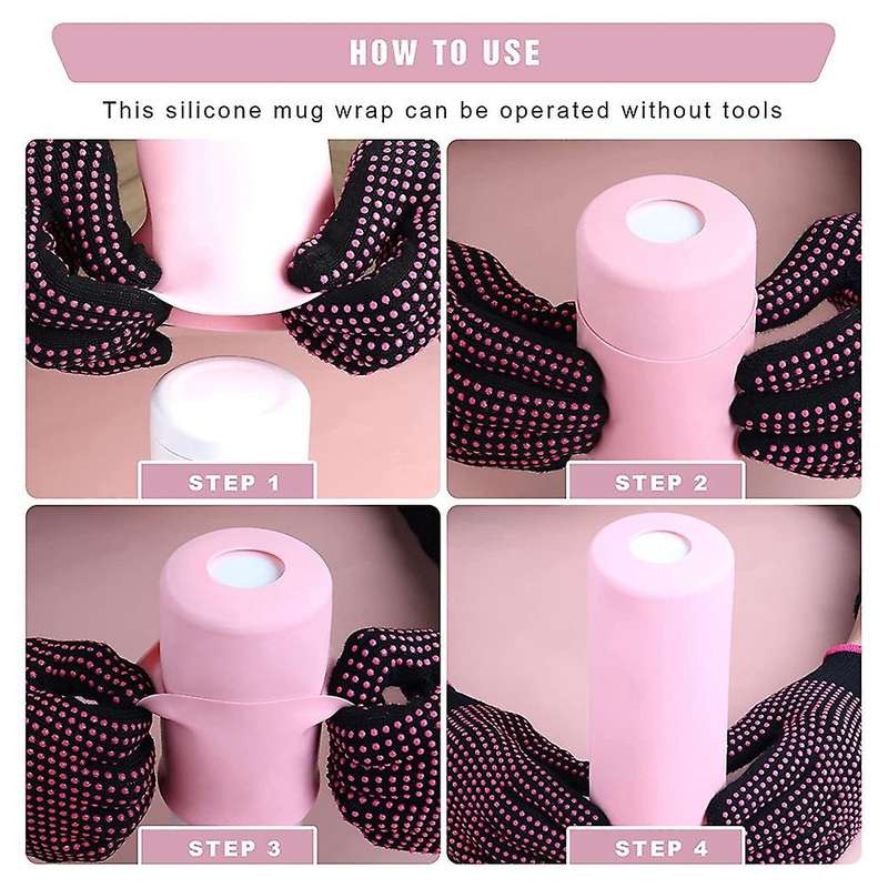 Silicone Wrap Sleeve Kit for 20 Oz Straight Tumblers with Gloves
