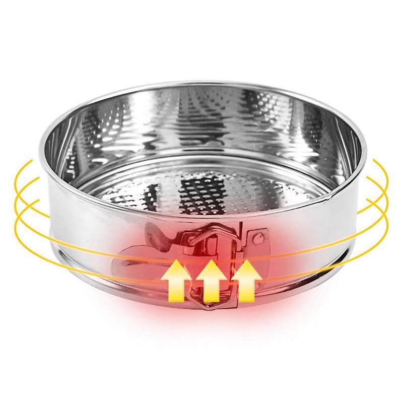 3-in-1 Cake Mold Steel Flour Sieve Steamer Cake Mold Baking Tool C