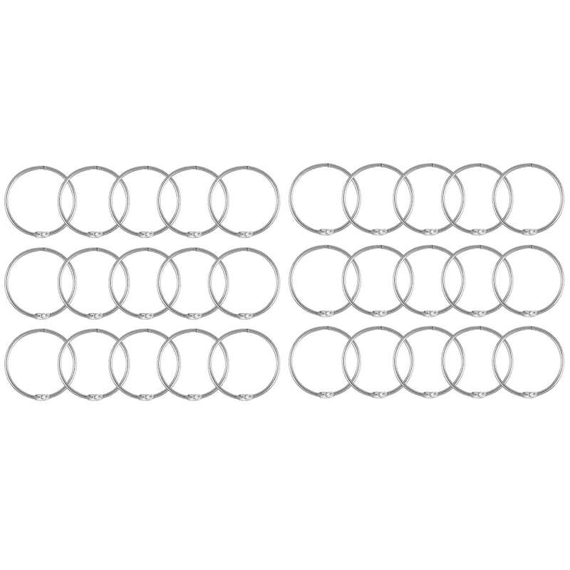 30 Pieces Of Shower Curtain Ring 5cm Stainless Steel Metal Hook