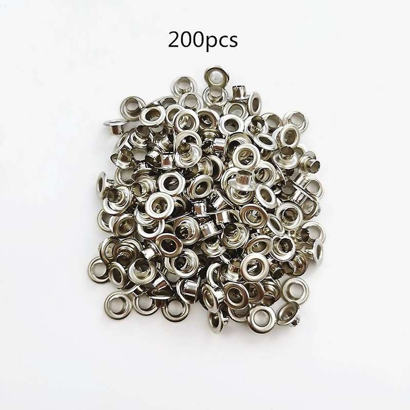 6 Mm Eyelet Pliers Kit 400 Gold and Silver Metal Eyelets