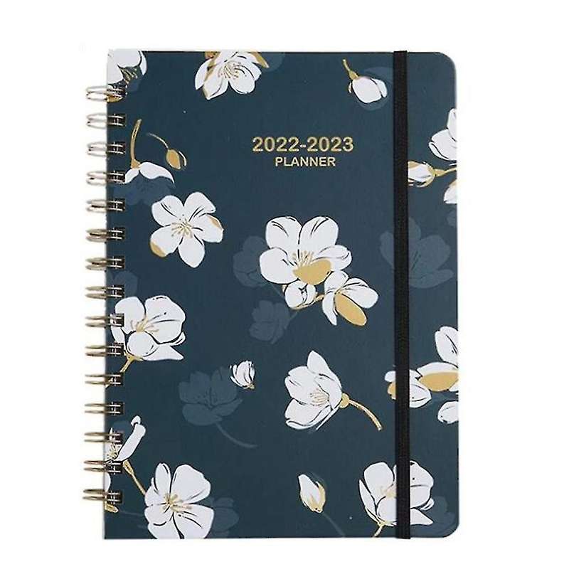 Planner Flower Schedule Daily Plan Year Calendar A5 Coil Notebook, B