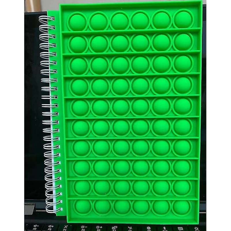 A5 Notebook Its Finger Bubble Silicone Cover for Kids (green)