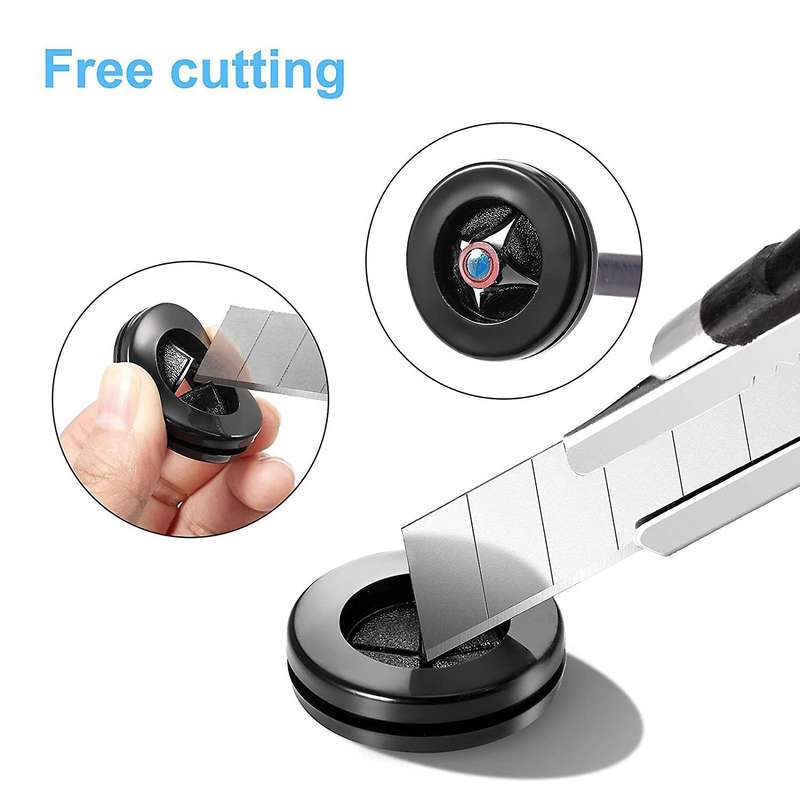 50 Pcs 1 Inch Double-sided Rubber Grommet Wire Protection Grommets