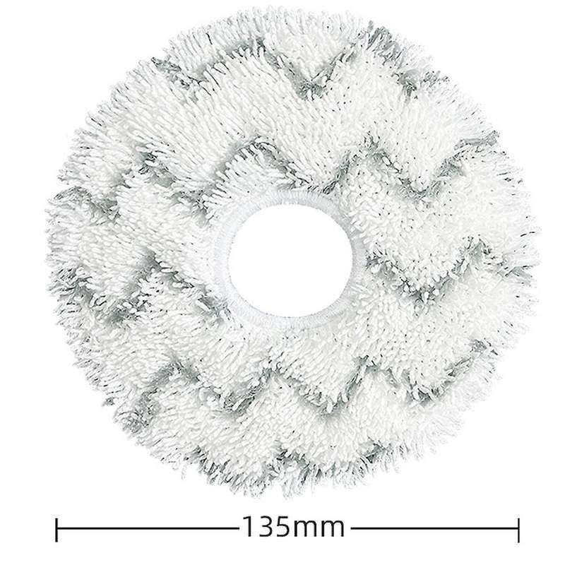 6pcs Wavy Full Wool Wash Mop Cleaning Mop Cloth for Ecovacs X1 Omni