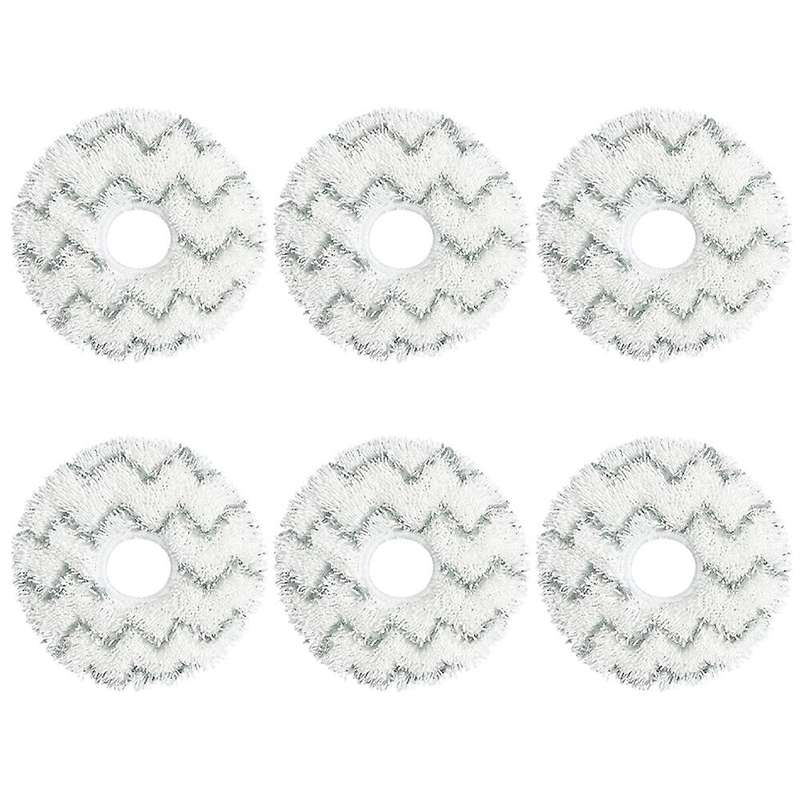 6pcs Wavy Full Wool Wash Mop Cleaning Mop Cloth for Ecovacs X1 Omni