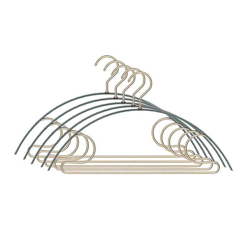 5pcs Clothes Hanger Aluminum Alloy Wardrobe Space Saving -1