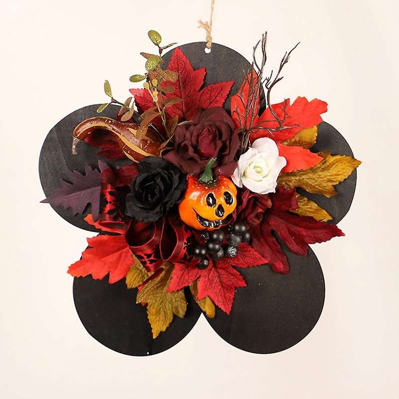 Halloween House Number Wall Hanging Wooden Board Decoration