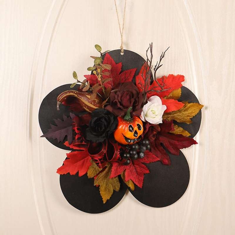 Halloween House Number Wall Hanging Wooden Board Decoration