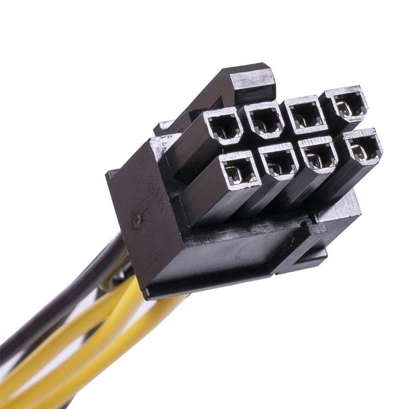 6 Pin to 2 X 8 Pin (6+2) Pcie Adapter Power Cable 9 Inches (10 Pack)
