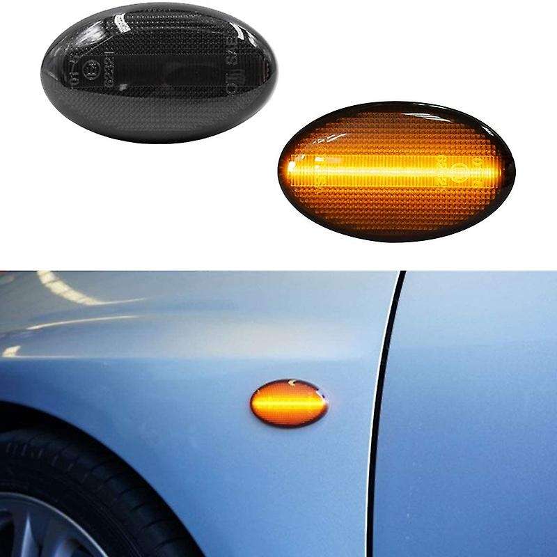 2pcs Amber Led Side Marker Lamp for Subaru Impreza Wrx Smoked