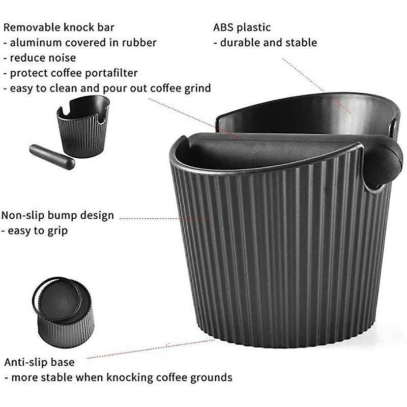Small Coffee Puck Knock Box with Removable Knock Bar for Espresso