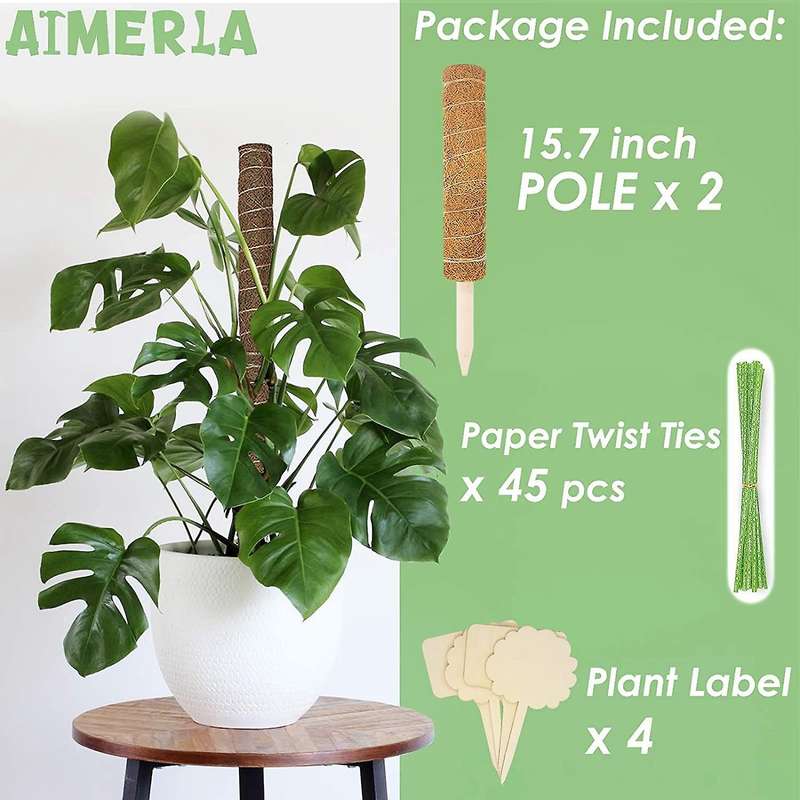 Moss Pole Plant Support.26.6 Inch Moss Sticks for Indoor Plants