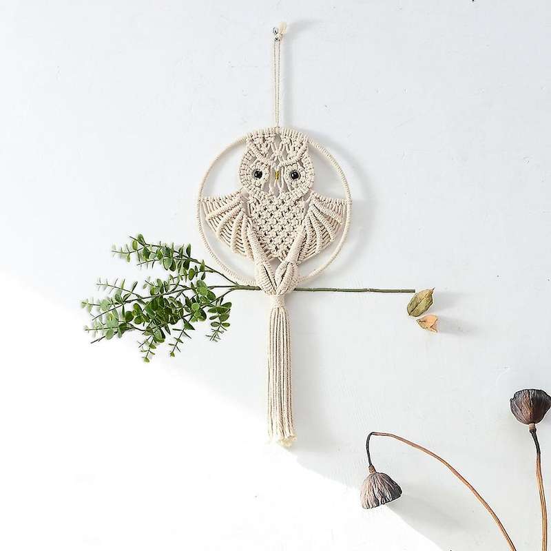 Hand-woven Owl Cotton Rope Wall Decoration Tapestry Decoration