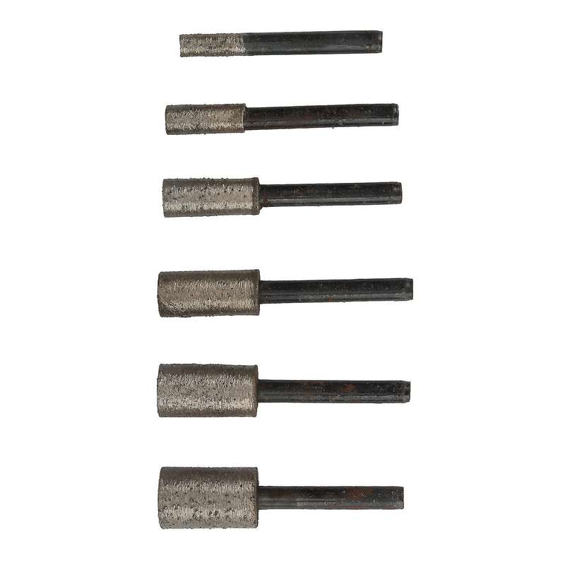 6pcs 6-16mm Cylindrical Diamond Sintered Grinding Head