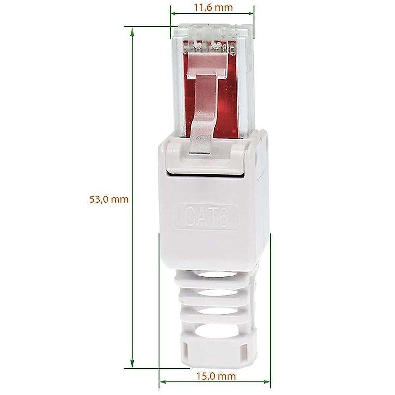 12 Pcs Network Plugs Tool-free Rj45 Cat6 Lan Utp Cable without Tools