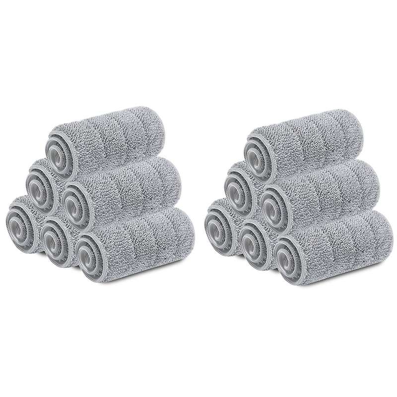 12 Pcs Microfiber Mop Cloth Kitchen Floor Cleaning