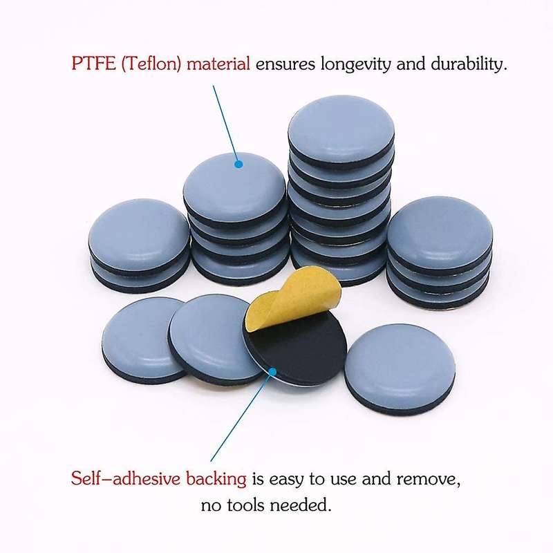 48pcs 25mm Furniture Glides for Furniture Easy Movers (round)