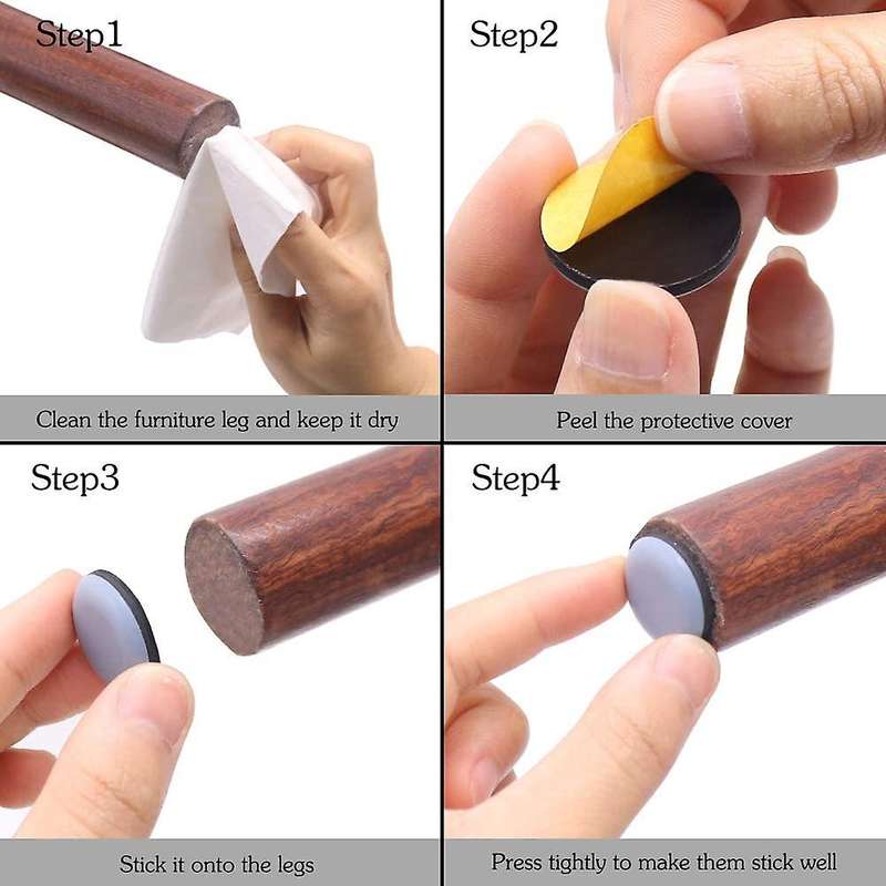 48pcs 25mm Furniture Glides for Furniture Easy Movers (round)