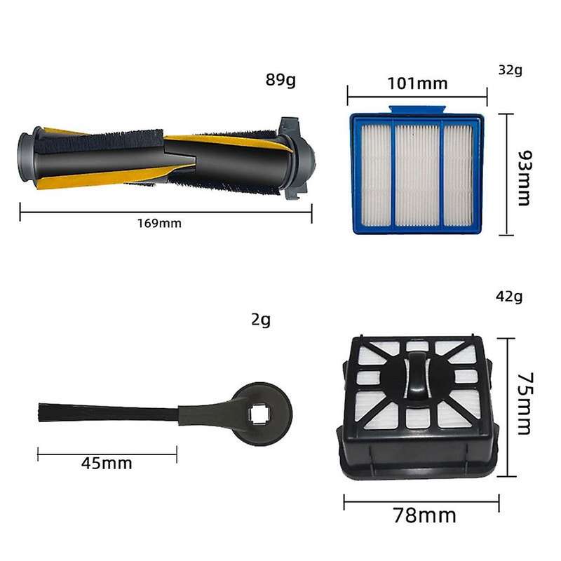 Replacement Brush and Hepa Filter Kit for Shark Iq Rv1001ae Rv101