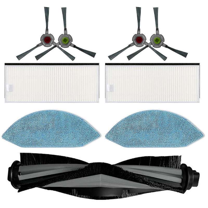 Roller Brush Filter Mop Cloth Side Brush for Ecovacs Deebot Ozmo U2