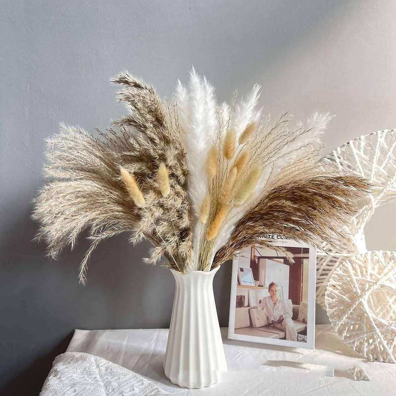 72 Pcs Reed Pampas Set Dried Flower for Arrangements Home Decor