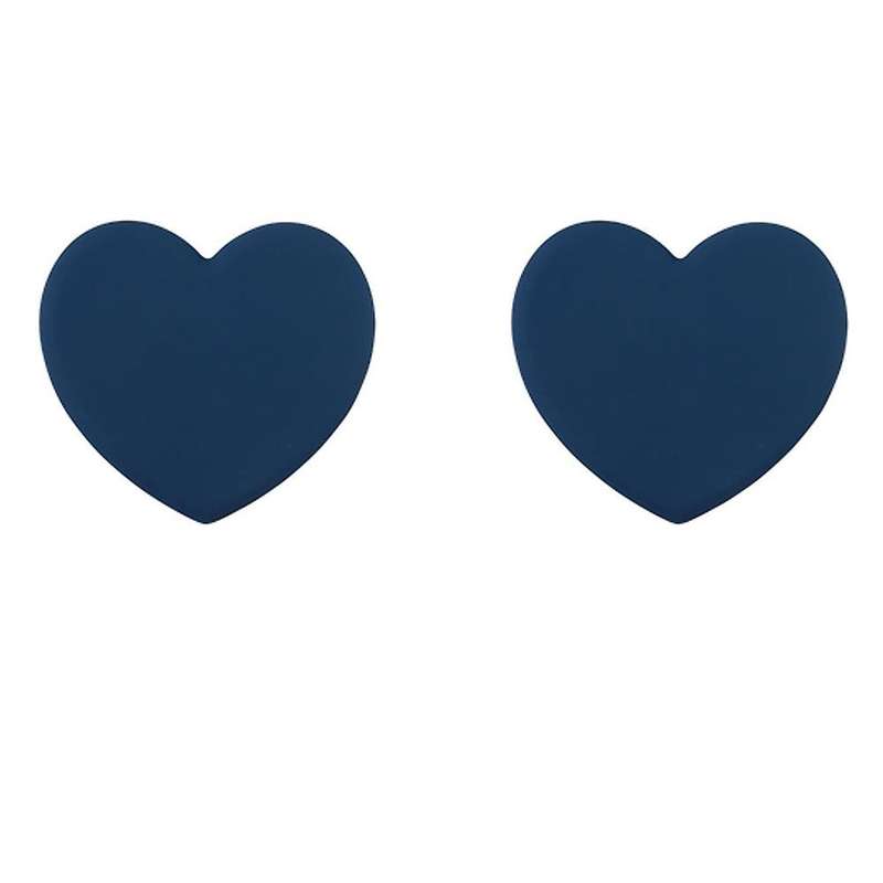 2pcs Heart-shaped Anti-scalding Silicone Pot Pad Coaster (blue)