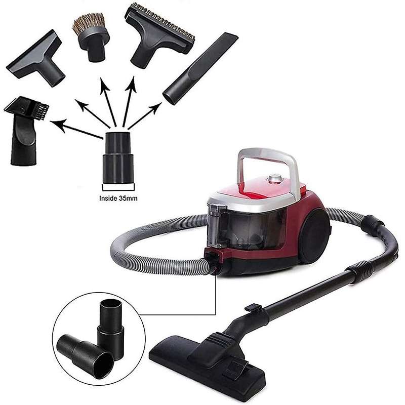 Vacuum Attachments Set, Floor Brush with Standard Hose Adapter,7 Pack