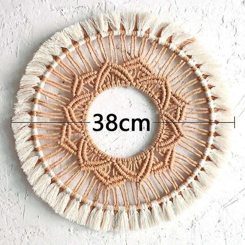Boho Home Wall Decor Handmade Round Tapestry Bedroom Wall Pendants-a