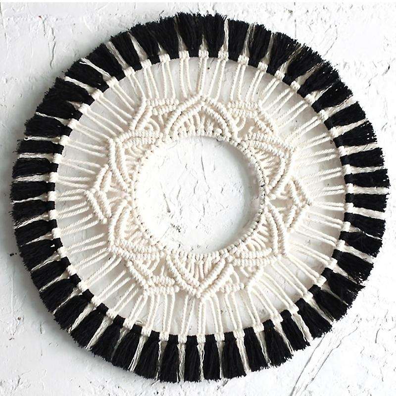 Boho Home Wall Decor Handmade Round Tapestry Bedroom Wall Pendants-a