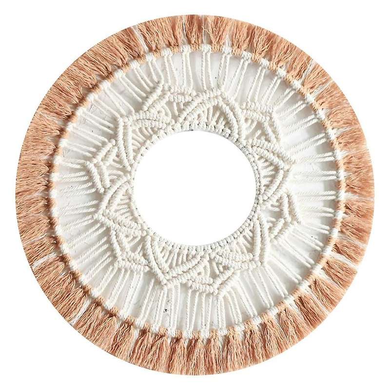 Boho Home Wall Decor Handmade Round Tapestry Bedroom Wall Pendants-a
