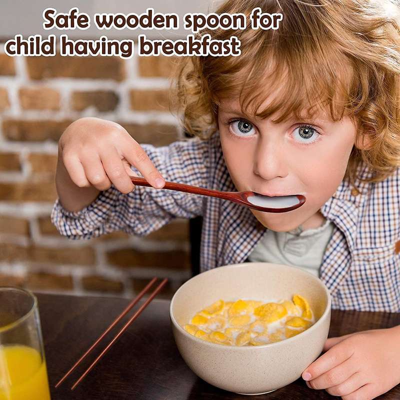 20pcs Long Handle Wooden Spoon and Chopsticks Set Flatware Reusable