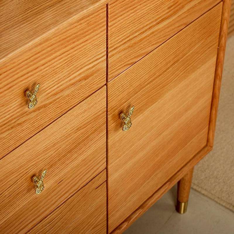 Bunny Knob and Handle Gold Children's Cabinet Door Knob Decor -2pc