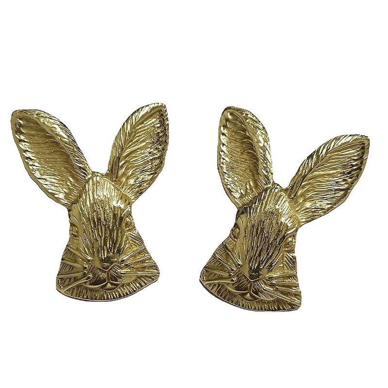 Bunny Knob and Handle Gold Children's Cabinet Door Knob Decor -2pc