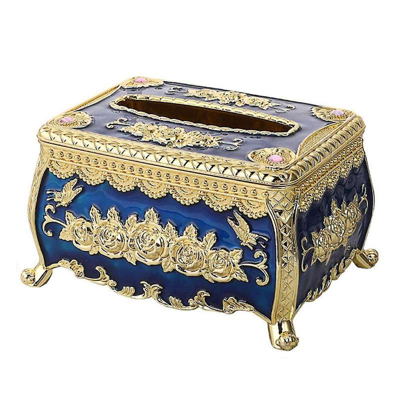 Desk Acrylic Tissue Box Universal Paper Box Car Tissue Box(blue)