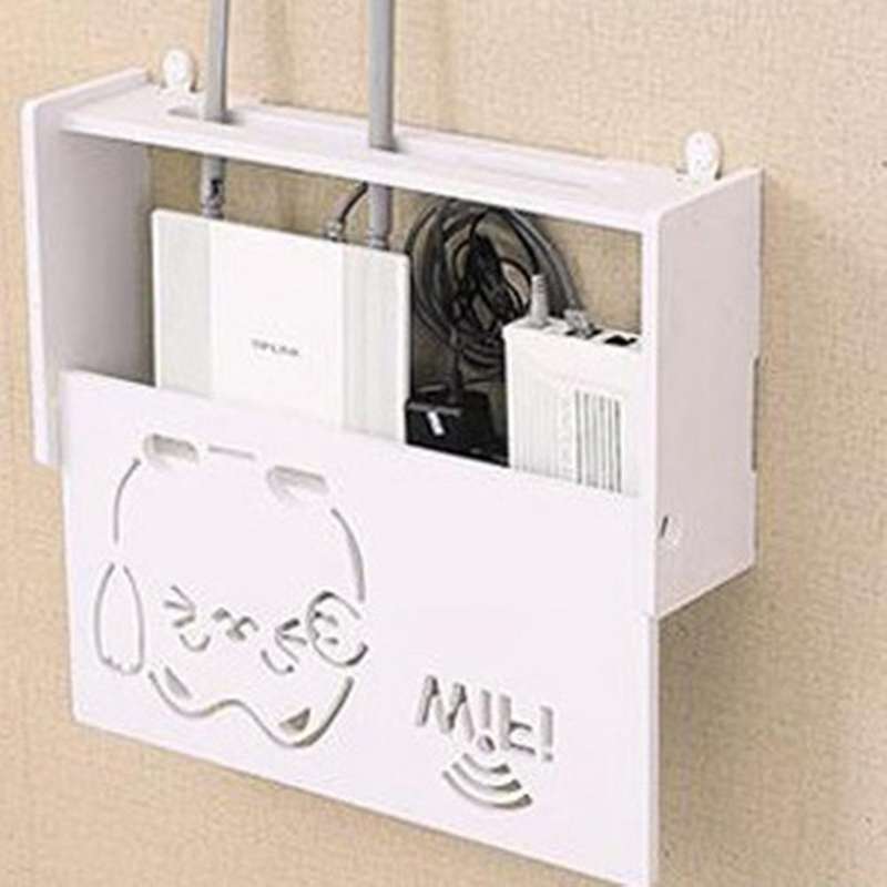 White Floating Wall-mounted Wifi Router Bracket, (wifi Pattern)
