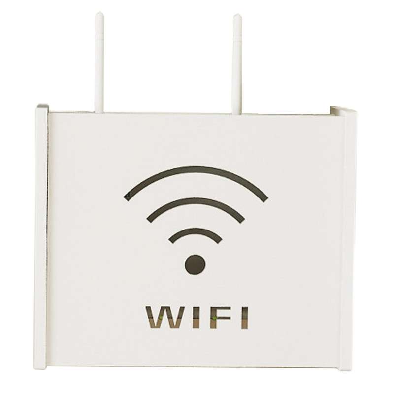 White Floating Wall-mounted Wifi Router Bracket, (wifi Pattern)