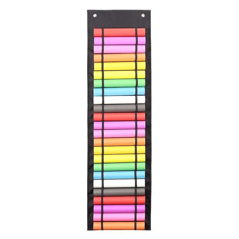 48grid Vinyl Storage Holder Hanging Bag Hanging Behind The Door-a