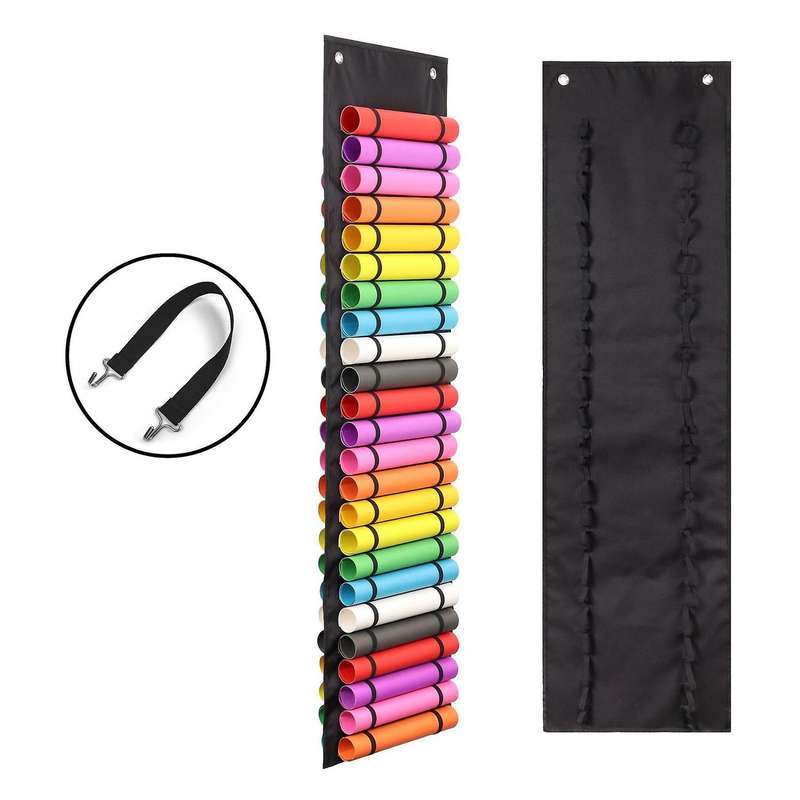 48grid Vinyl Storage Holder Hanging Bag Hanging Behind The Door-a