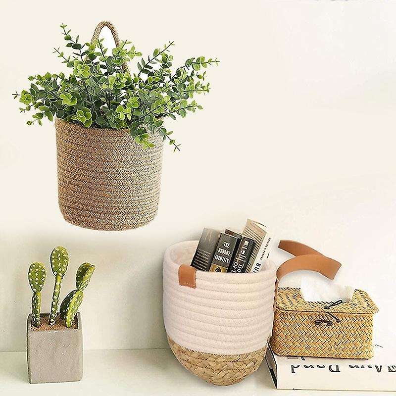 Rope Hanging Basket,wall Hanging Baskets Woven Storage Basket