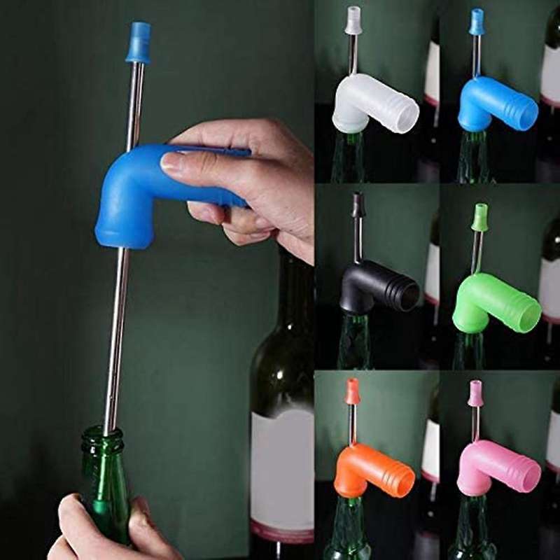 Beer Snorkel Beer Bong for Beer Drinking Games Party (white & Black)