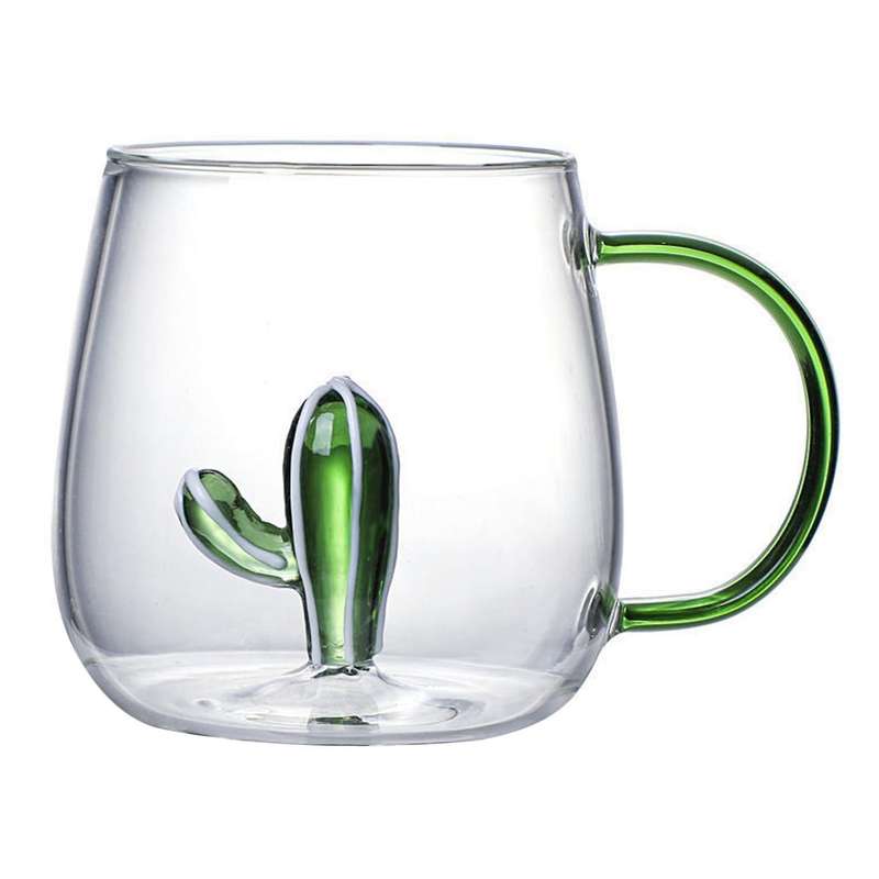 3d Glass Cup Home Juice Cold Drink Water Cup Transparent Glass Mug G