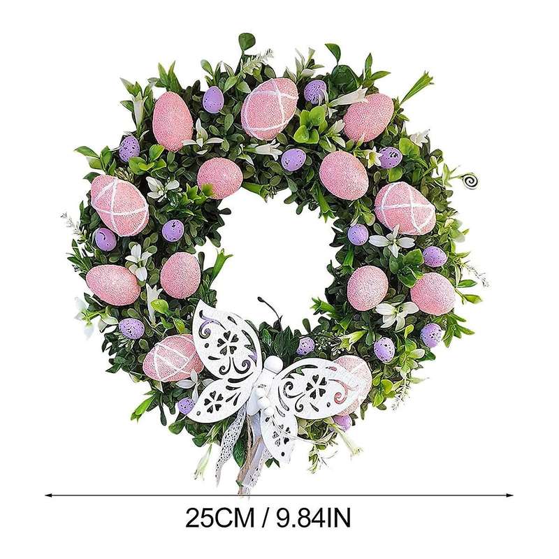 Happy Easter Egg Wreath Home Outdoor Garden Door Wall Decoration