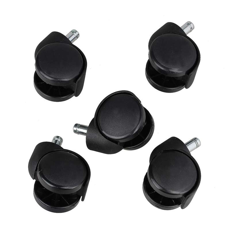 5 X Replacement Office Computer Chair Stem Swivel Castors Casters Wheels Black